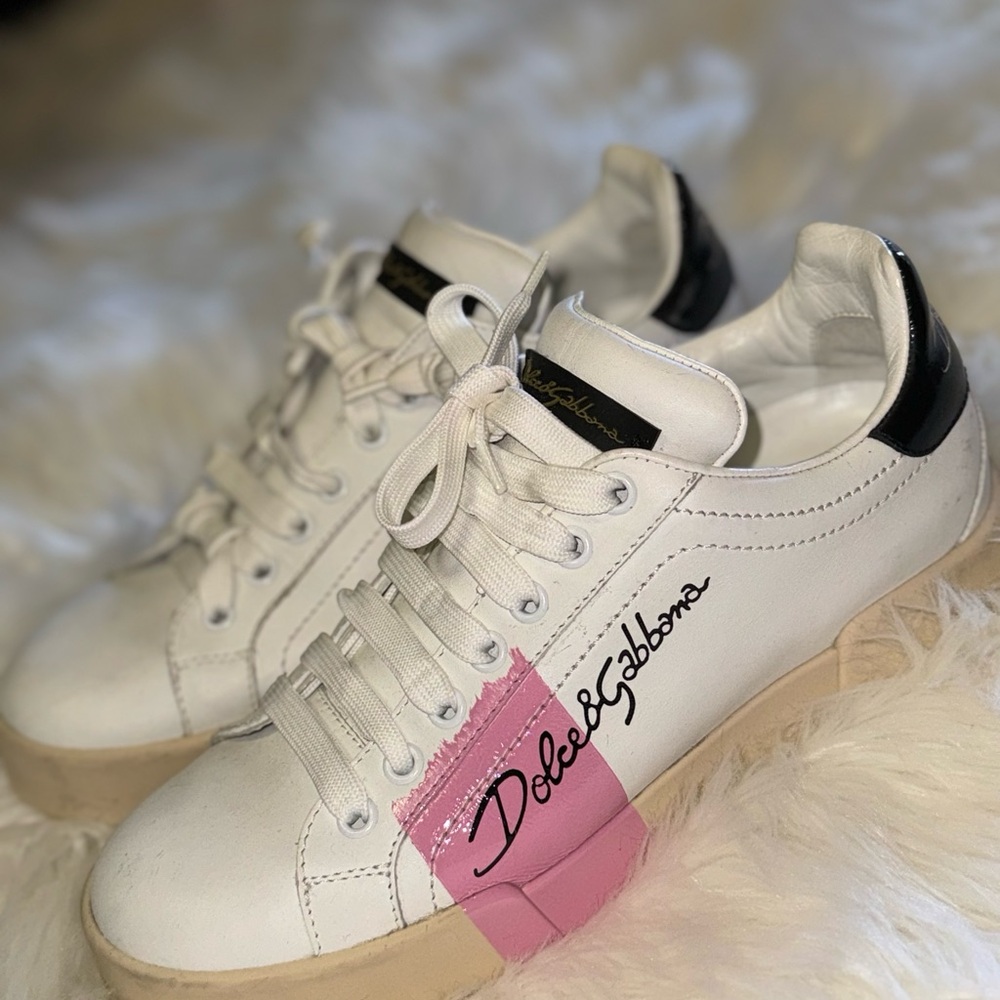 Dolce and Gabbana Stripe Panel Sneakers Authentic size 7